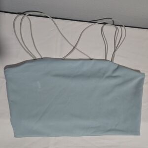 Garage Blue Sleeveless Fitted Crop Camisole